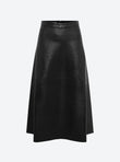Jupe longue maille effet cuir