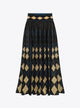Fluid argyle knit skirt