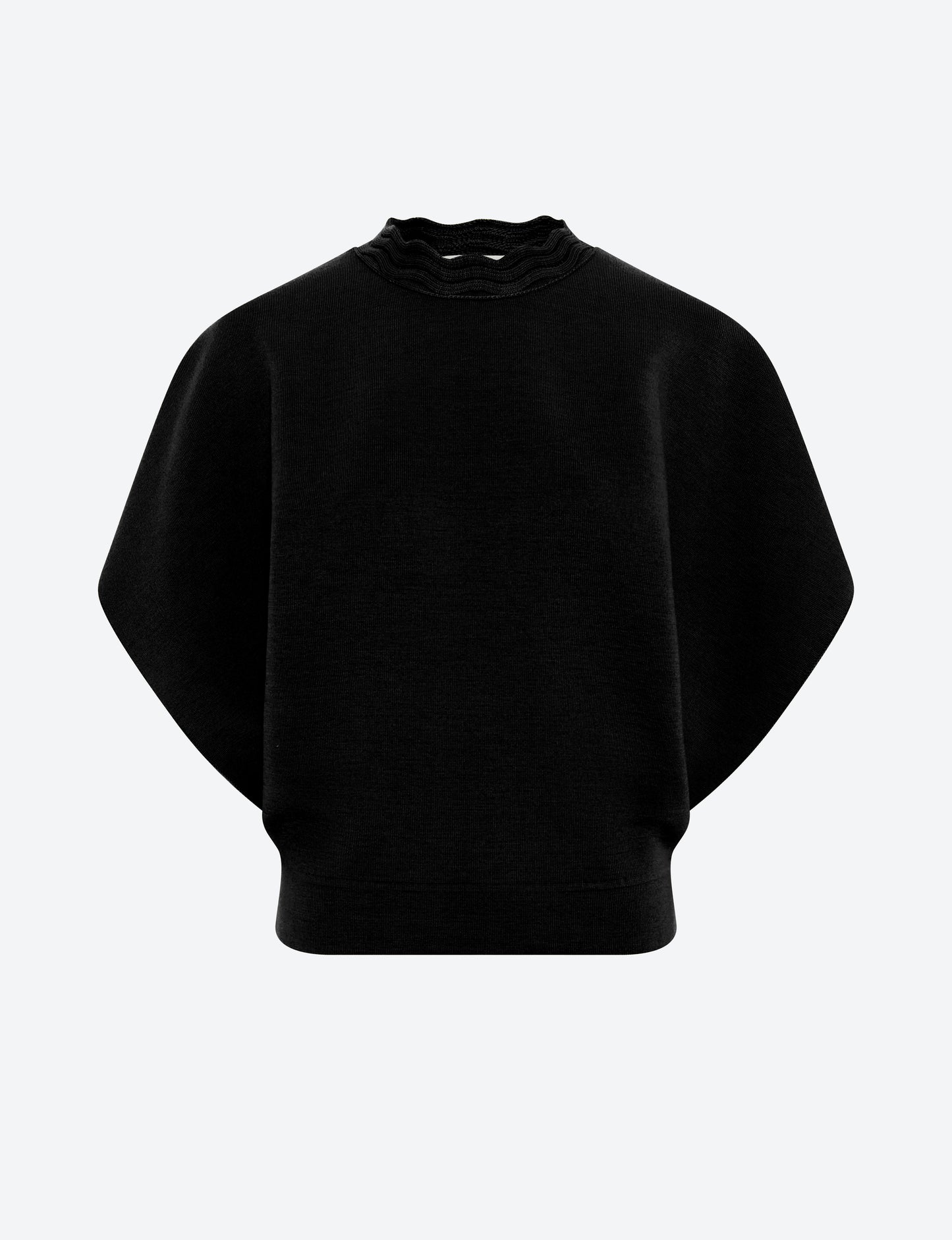 Top sans manches col croquet noir profond - Molli_packshot