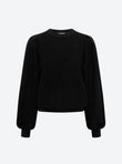 Fine sweater gathered sleeves