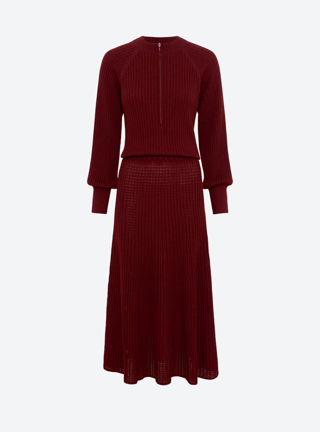 Robe fluide maille ondulée - Image principale