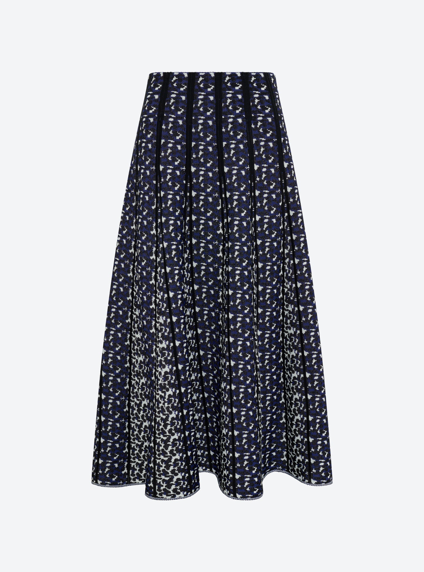 Jupe fine jacquard léopard indigo-multi - Molli_packshot