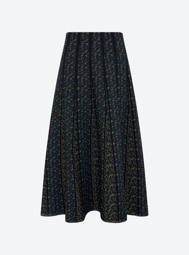 Jupe fine jacquard léopard - Image principale