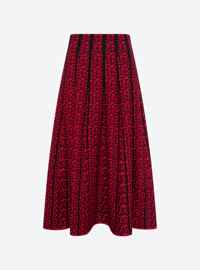 Jupe fine jacquard léopard - Image principale