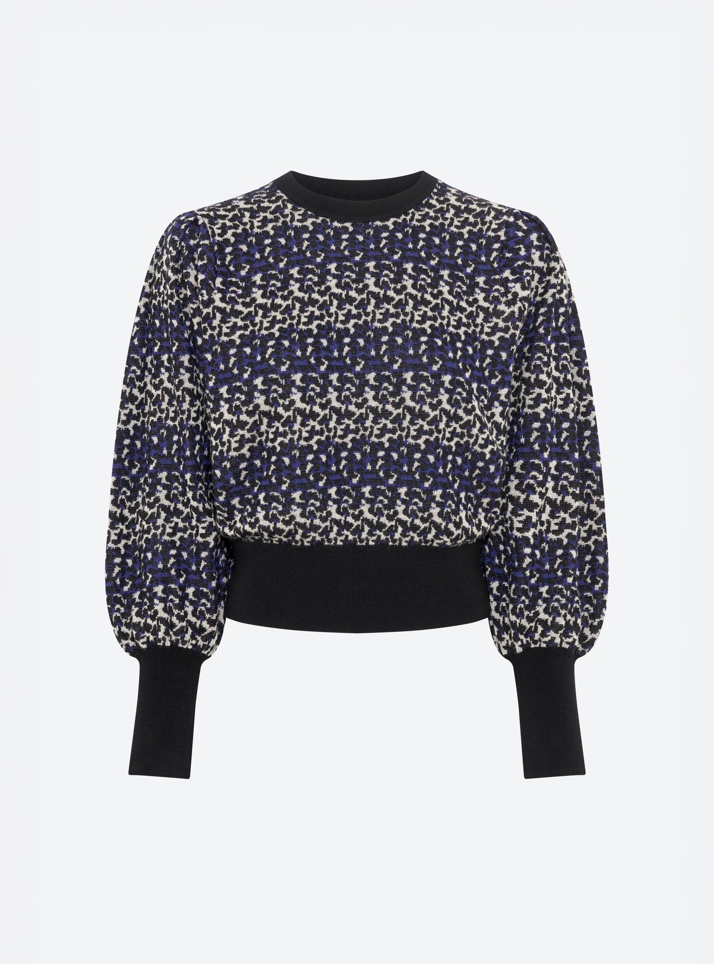 Top fin jacquard léopard indigo-multi - Molli_packshot