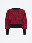 Top fin jacquard léopard