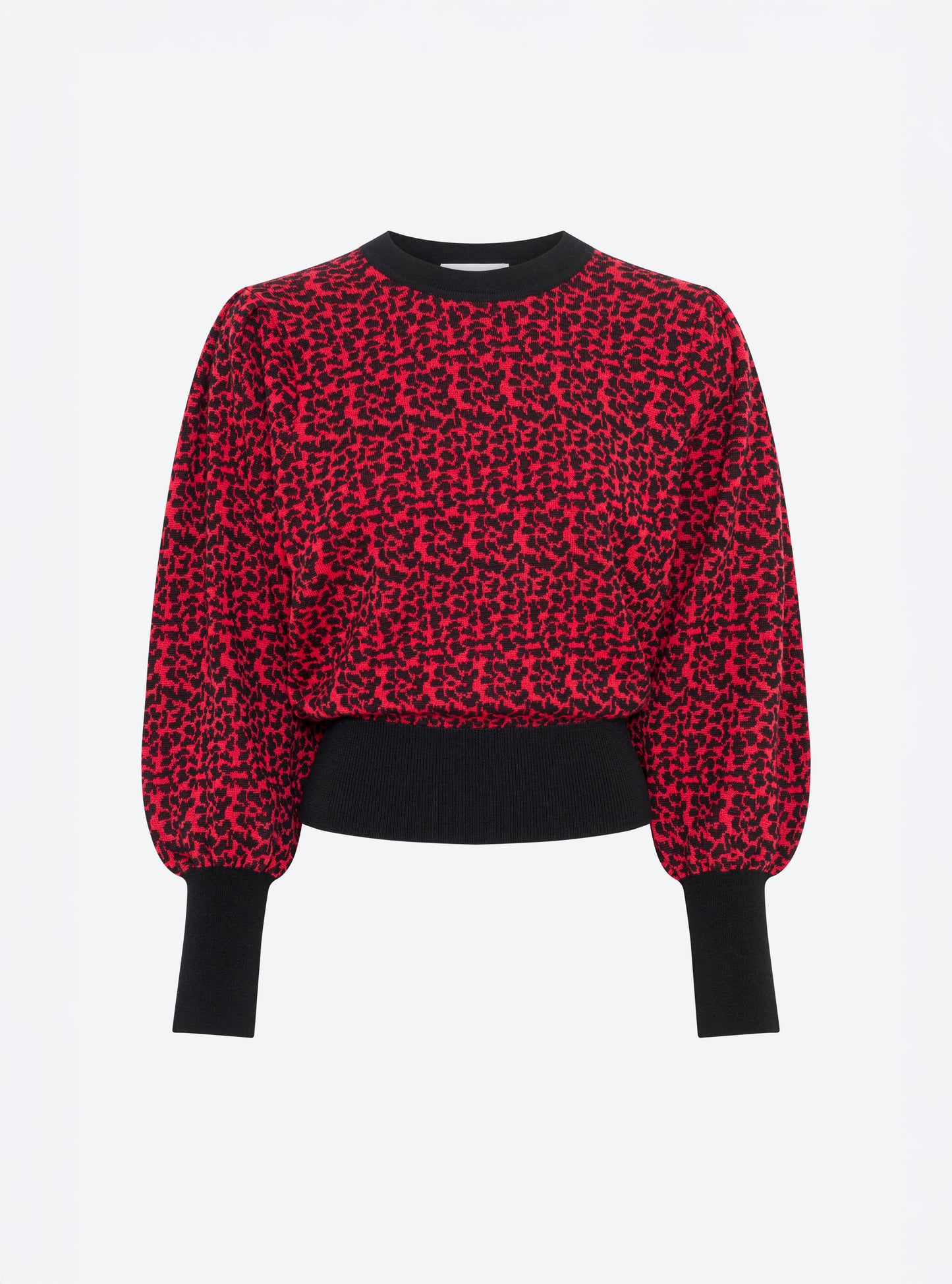Top fin jacquard léopard rouge lady-multi - Molli_packshot