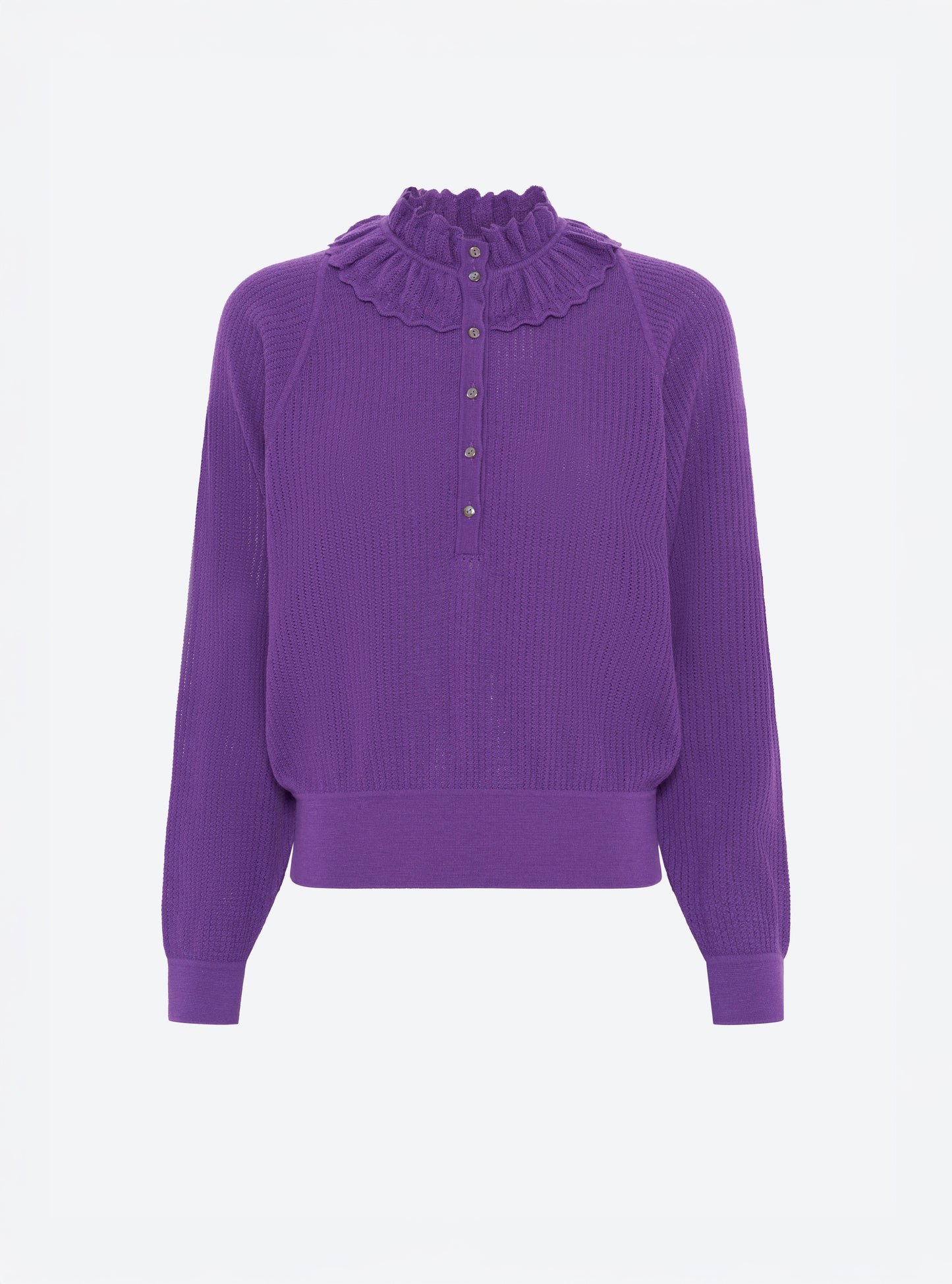 Top ample col volanté violet profond - Molli_packshot