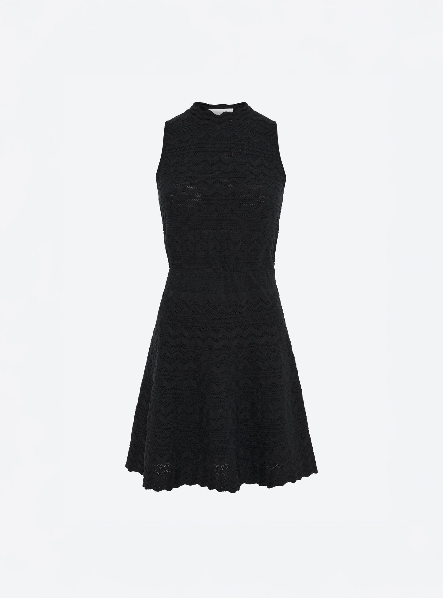 Robe courte maille croquet noir profond - Molli_packshot