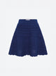 Short knit skirt in zig-zag knit