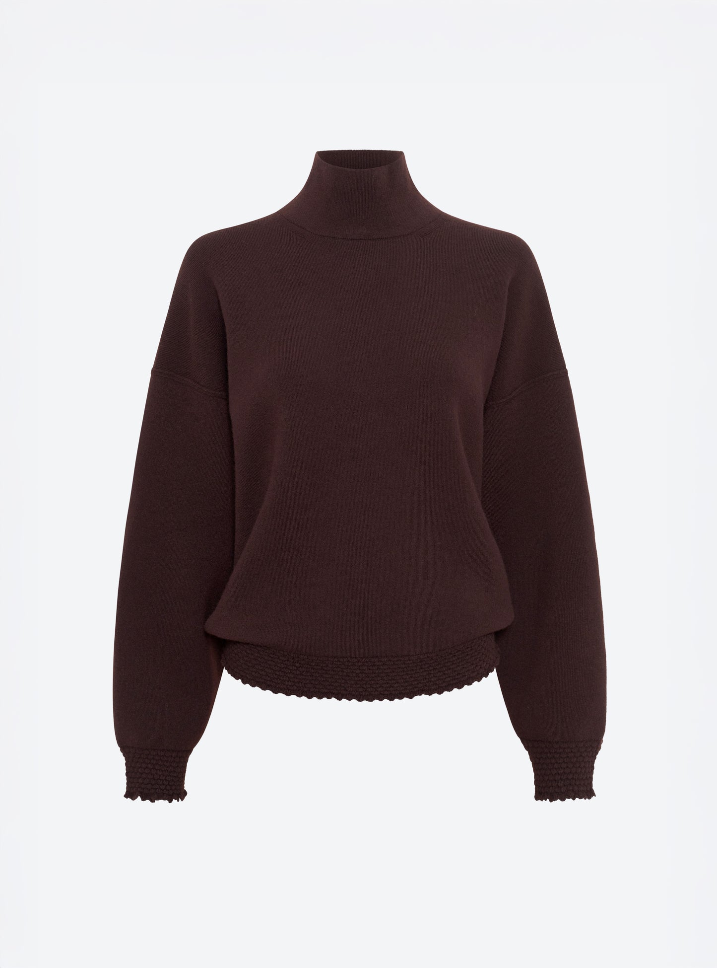 Pull montant détails smockés ebene - Molli_packshot