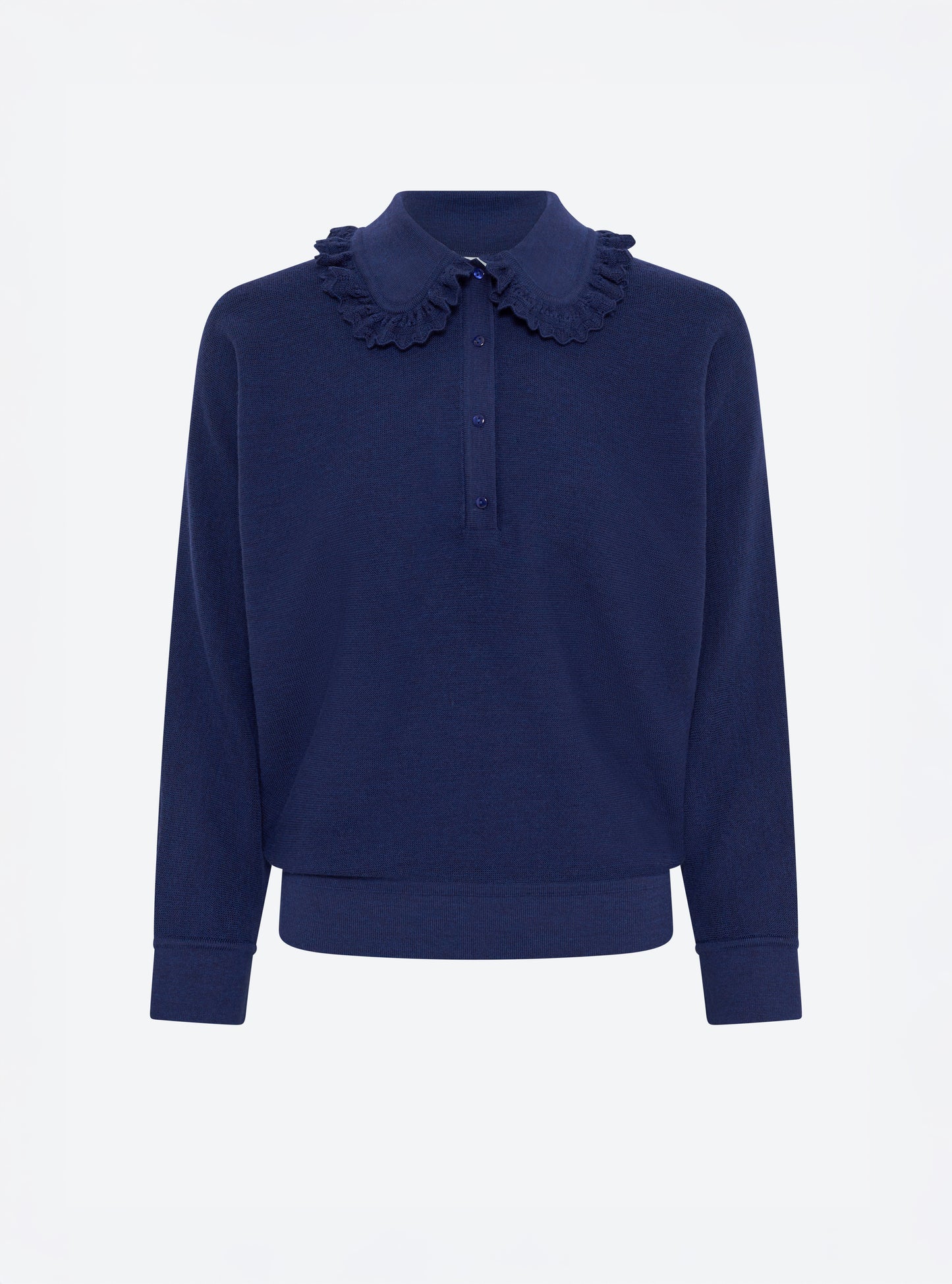 Top ample col dentelle indigo - Molli_packshot