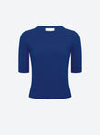 Top fin maille manches coudes