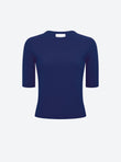 Fine top with elbow-length sleeves