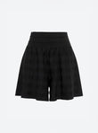 Plain gingham knit shorts