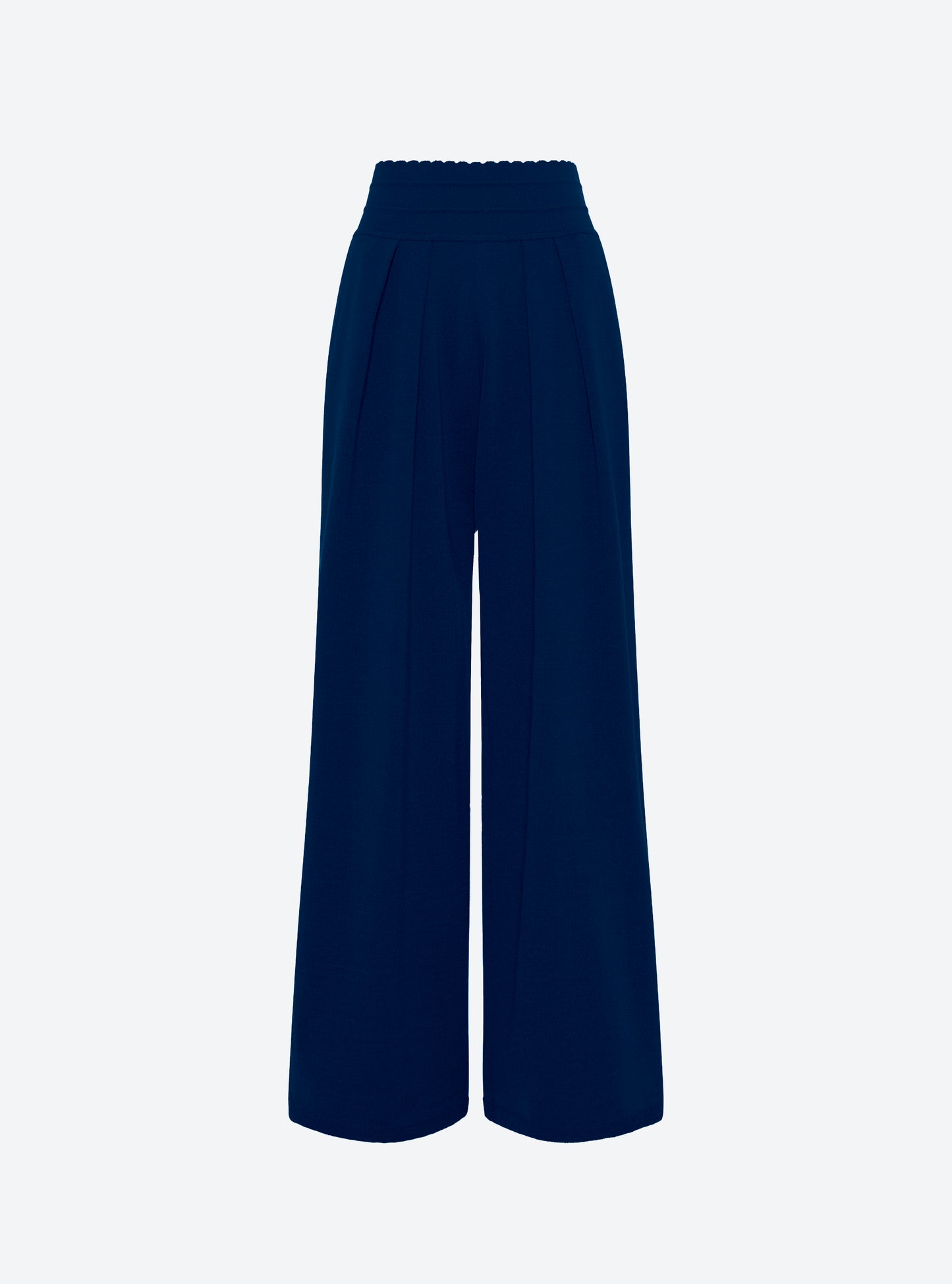 Pantalon fluide maille bleu faience - Molli_packshot