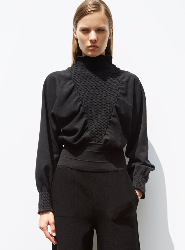 top with smocked bib front - Image principale