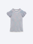 top en maille papier marbré