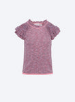 top en maille papier marbré