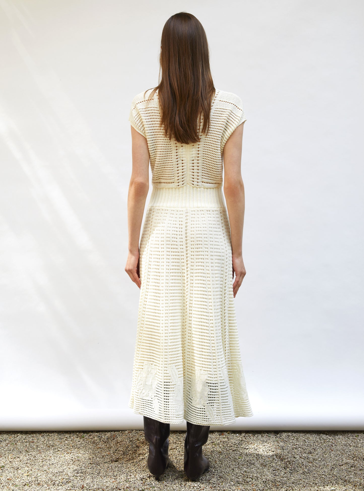 Robe en maille cannage ajourée - Vêtements de luxe femme