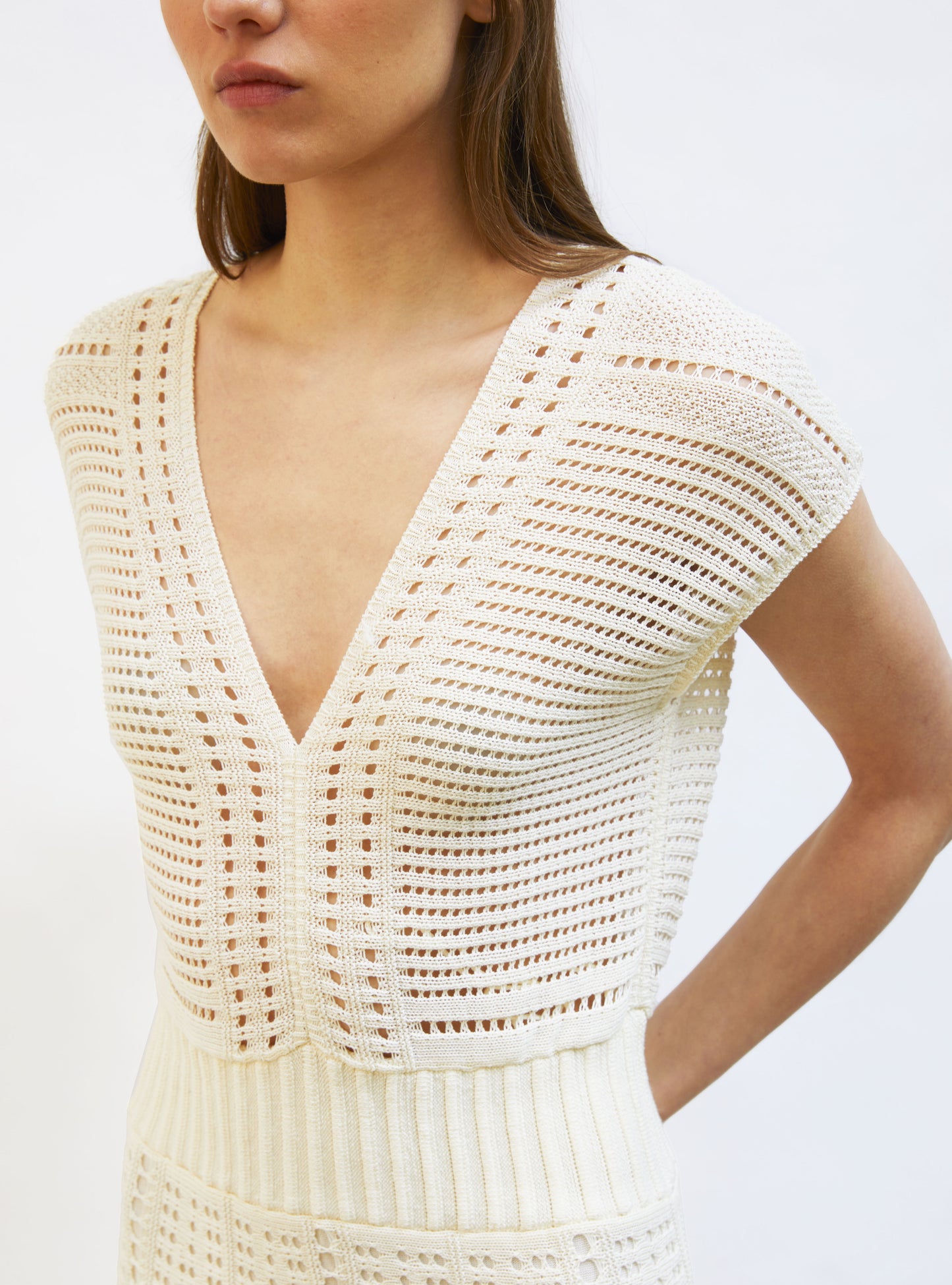 Robe en maille cannage ajourée - Molli