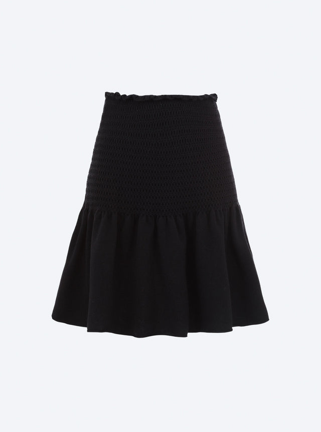 jupe courte en maille smockée - Image principale