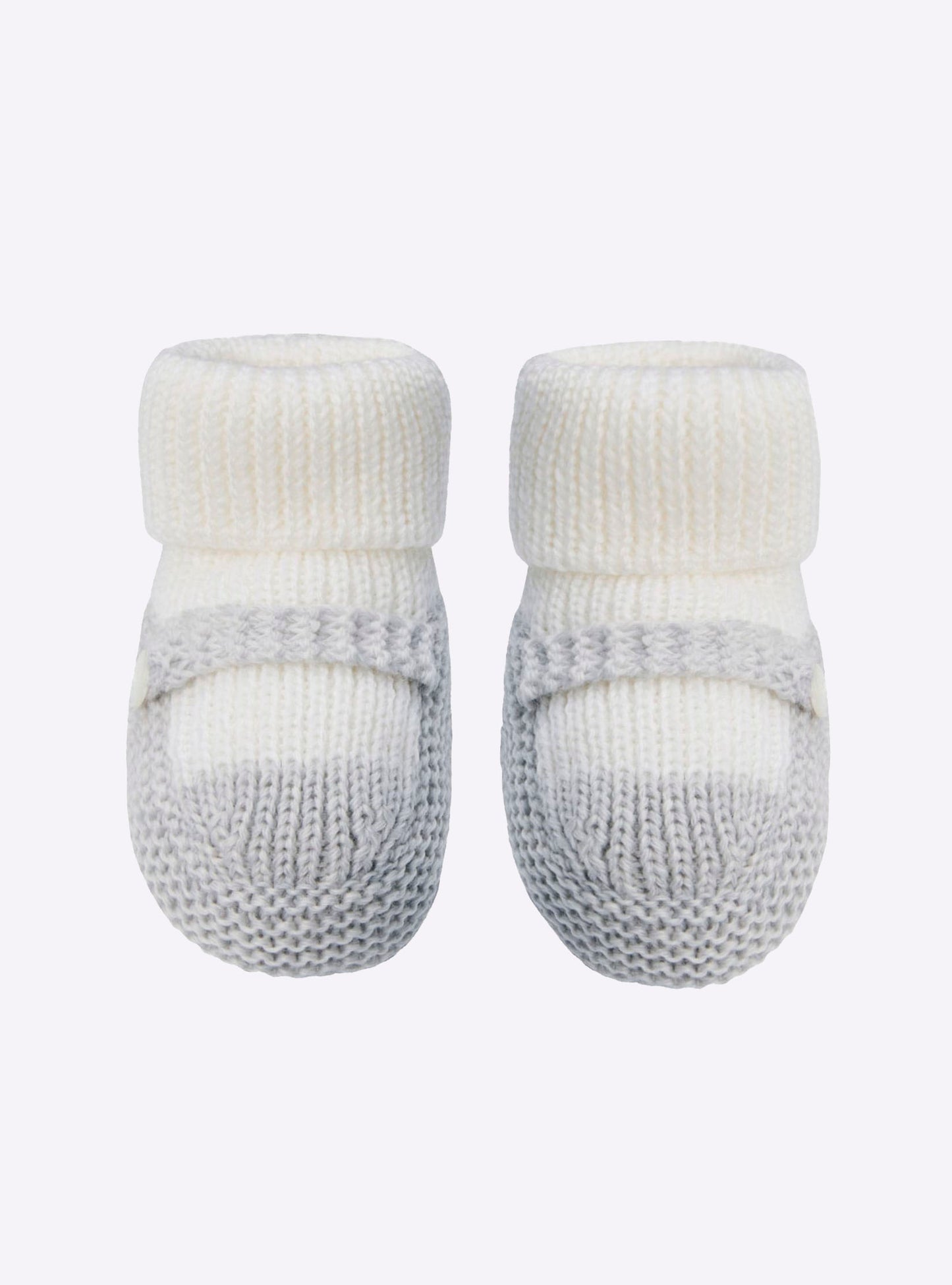Chaussons à bride bicolores - Vêtement en maille de luxe Molli
