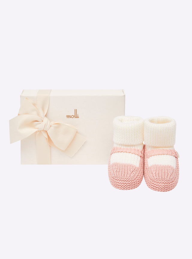 chaussons bébé à bride bicolores - Image principale