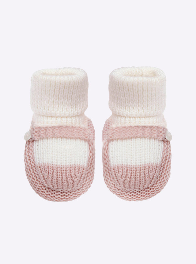 chaussons bébé à bride bicolores - Image principale