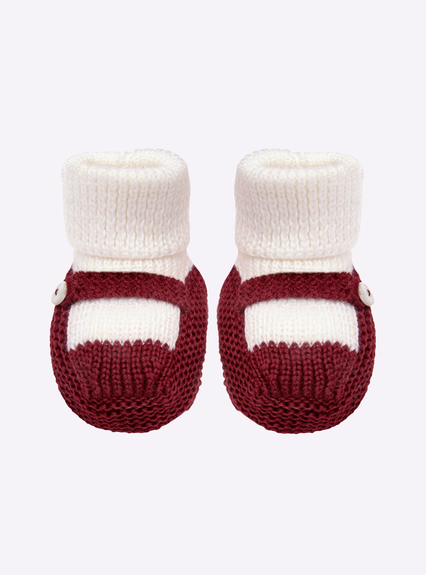 Chaussons à bride bicolores - Vêtement en maille de luxe Molli