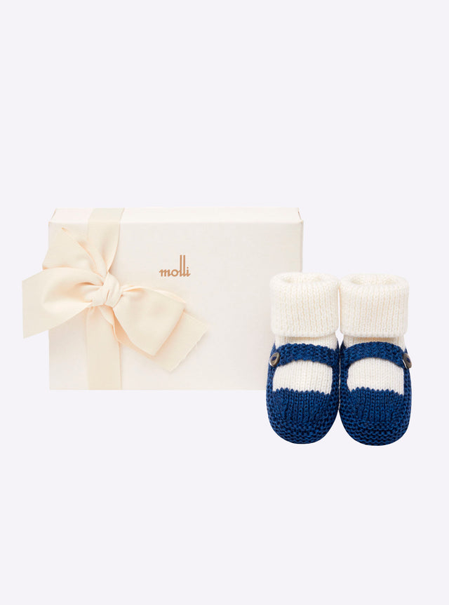 chaussons bébé à bride bicolores - Image principale