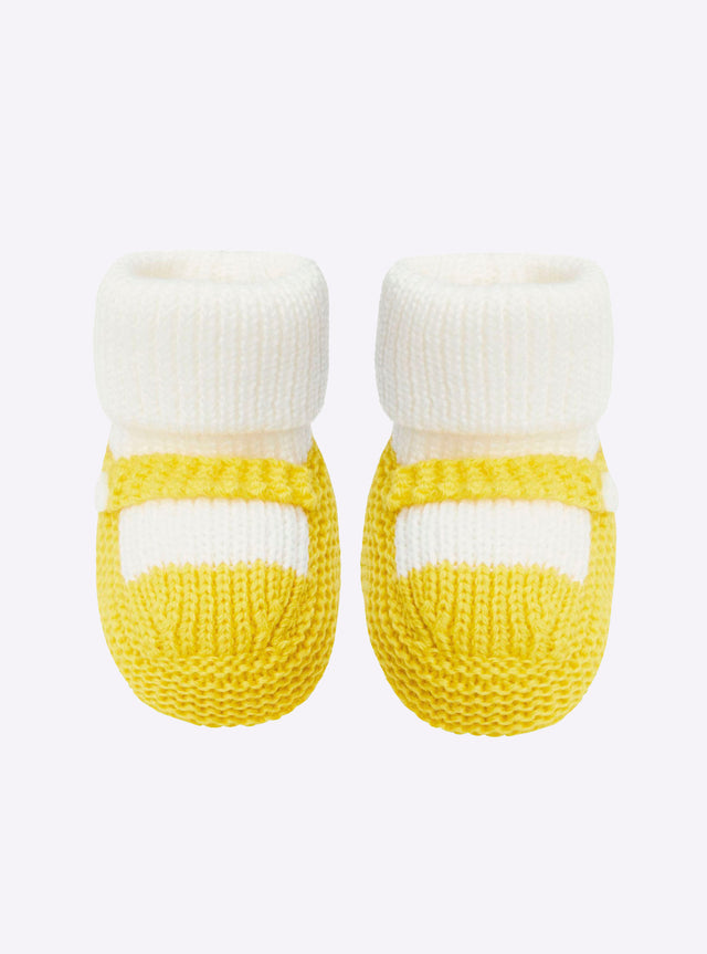 chaussons bébé à bride bicolores - Image principale
