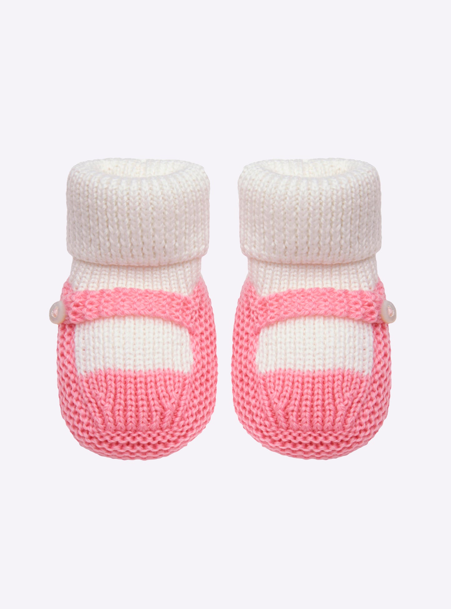 Chaussons à bride bicolores - Vêtement en maille de luxe Molli