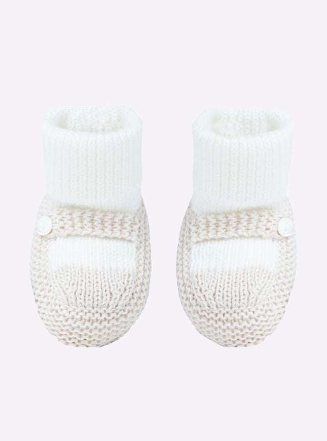 baby twin-tone slippers with strap - Image principale