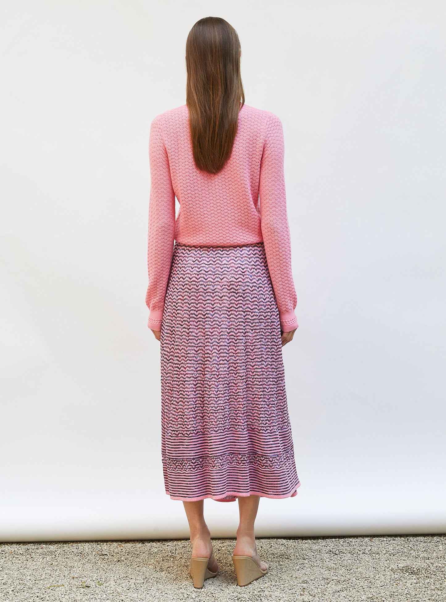 Tops de luxe femme - Top droit en maille pointelle