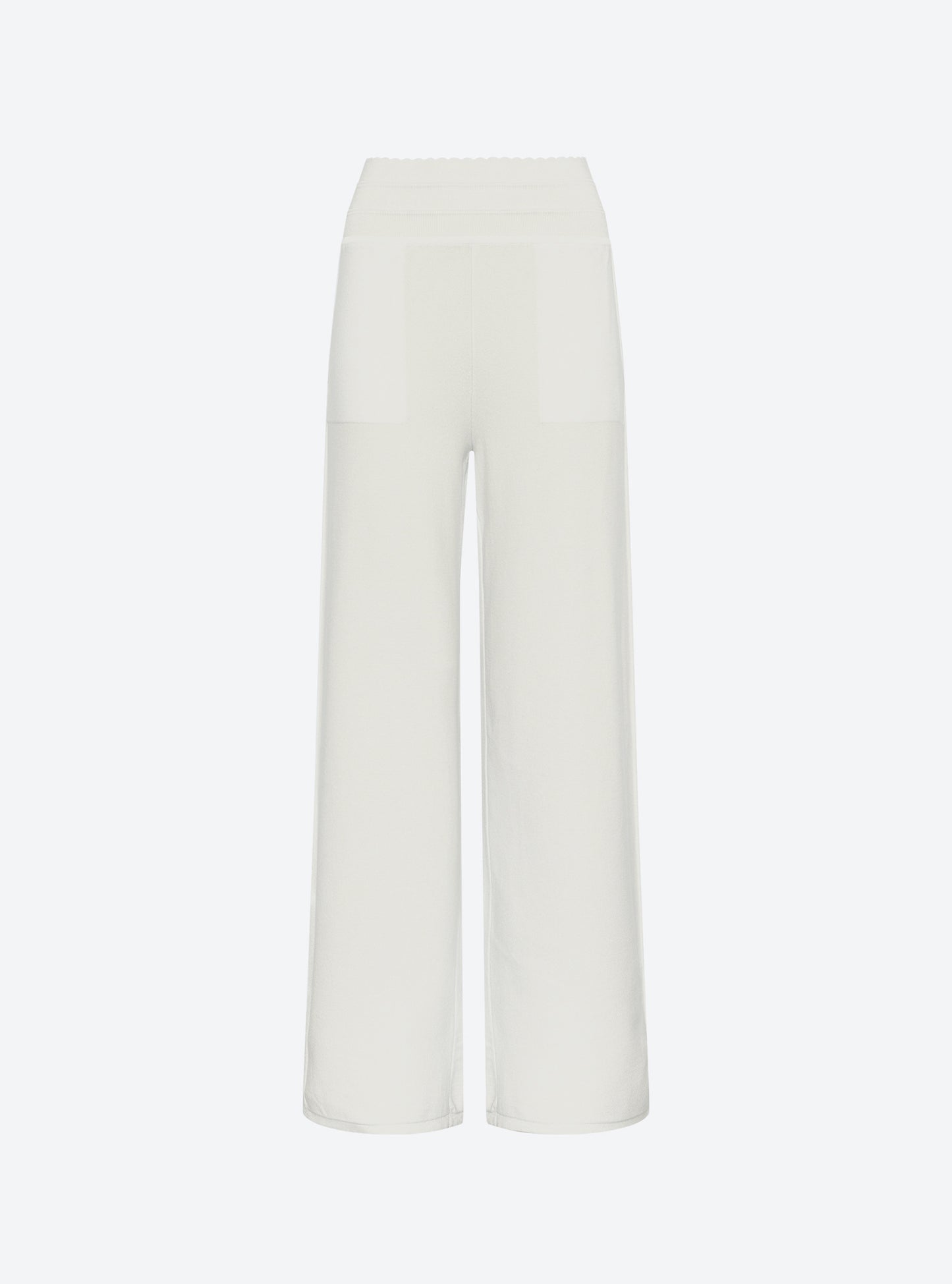 Pantalon taille haute maille jersey Naturel - Vêtement en maille de luxe Molli