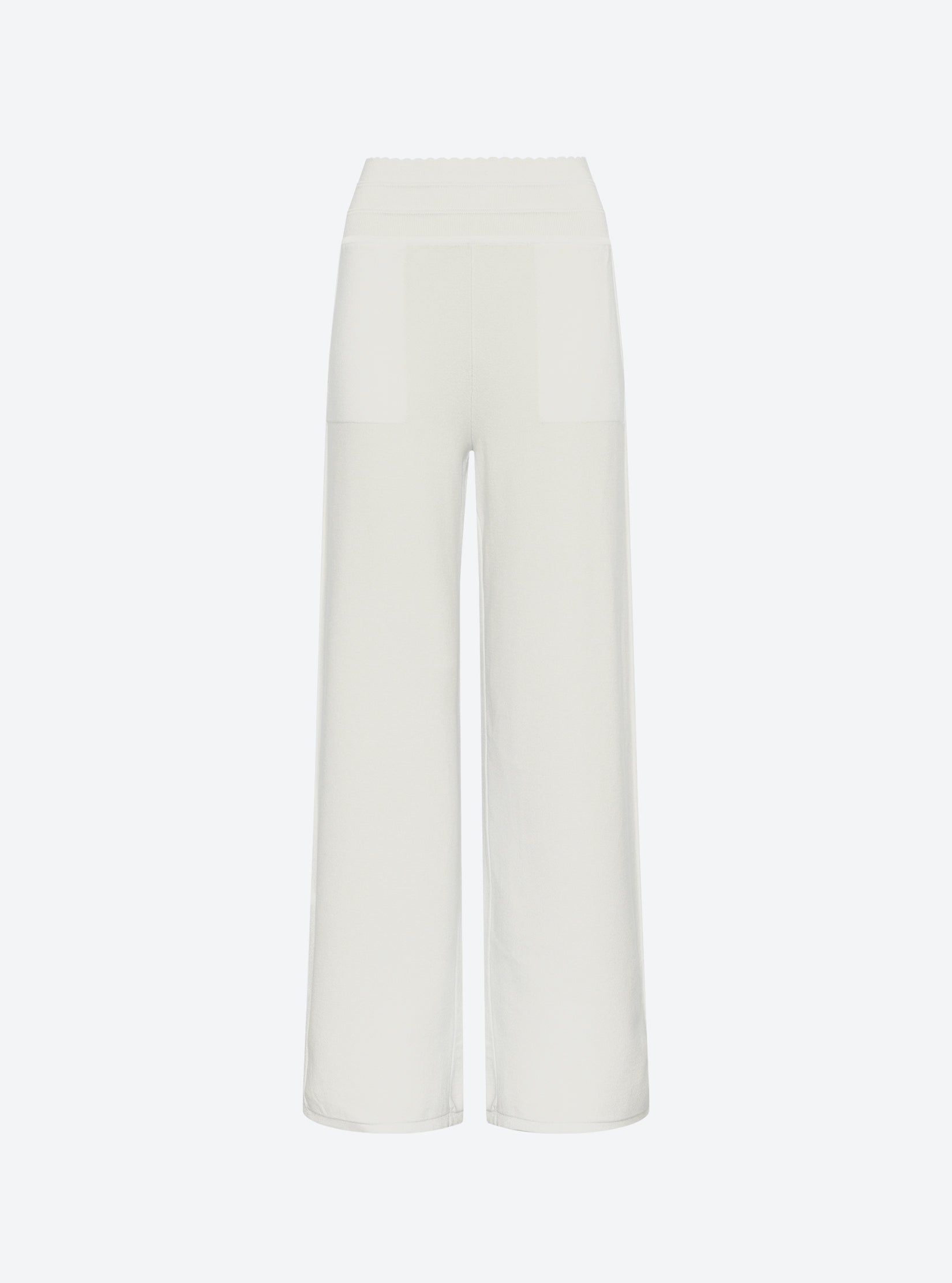 Pantalon taille haute maille jersey Naturel - Vêtement en maille de luxe Molli