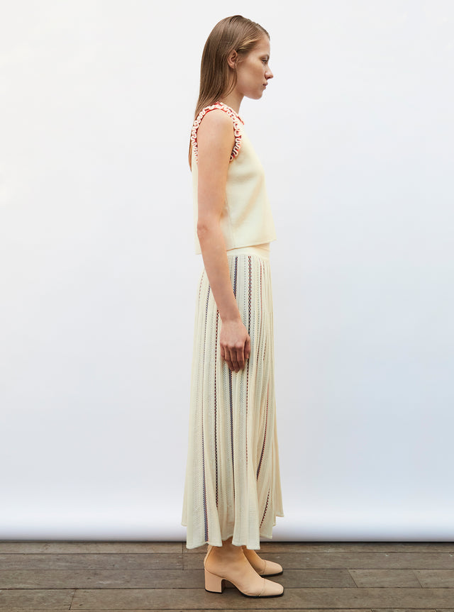 fair-isle details knit skirt - Image principale