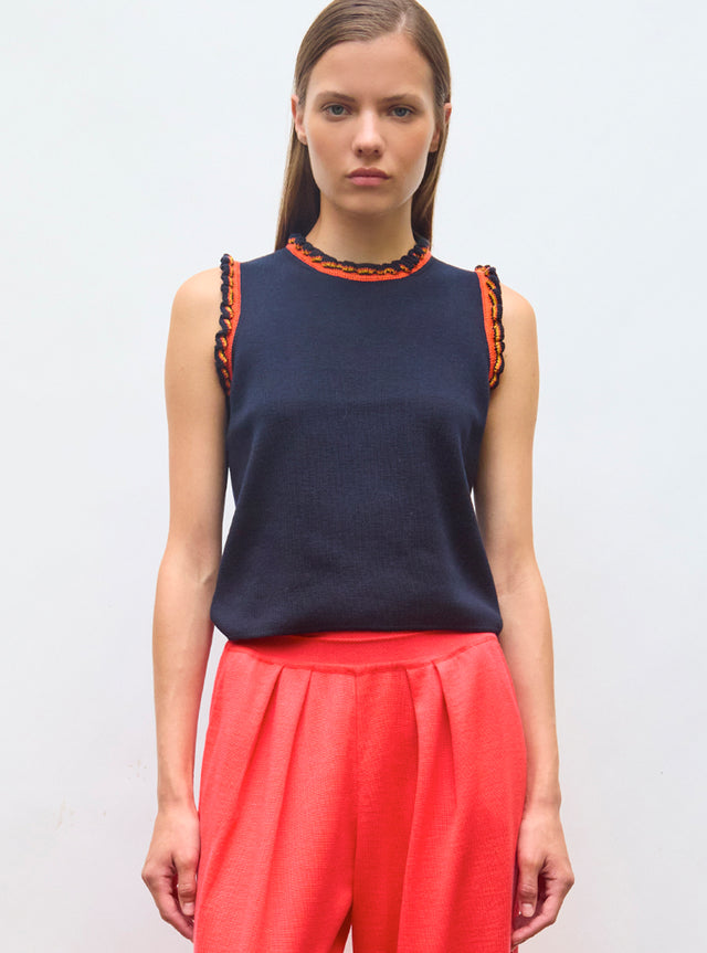 top maille à mini volants - Image principale