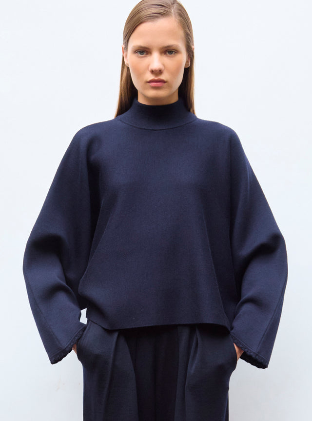 wide couture knit top - Image principale