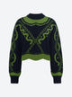 Jacquard knit sweater