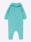 Baby sleepsuit with scalloped collar