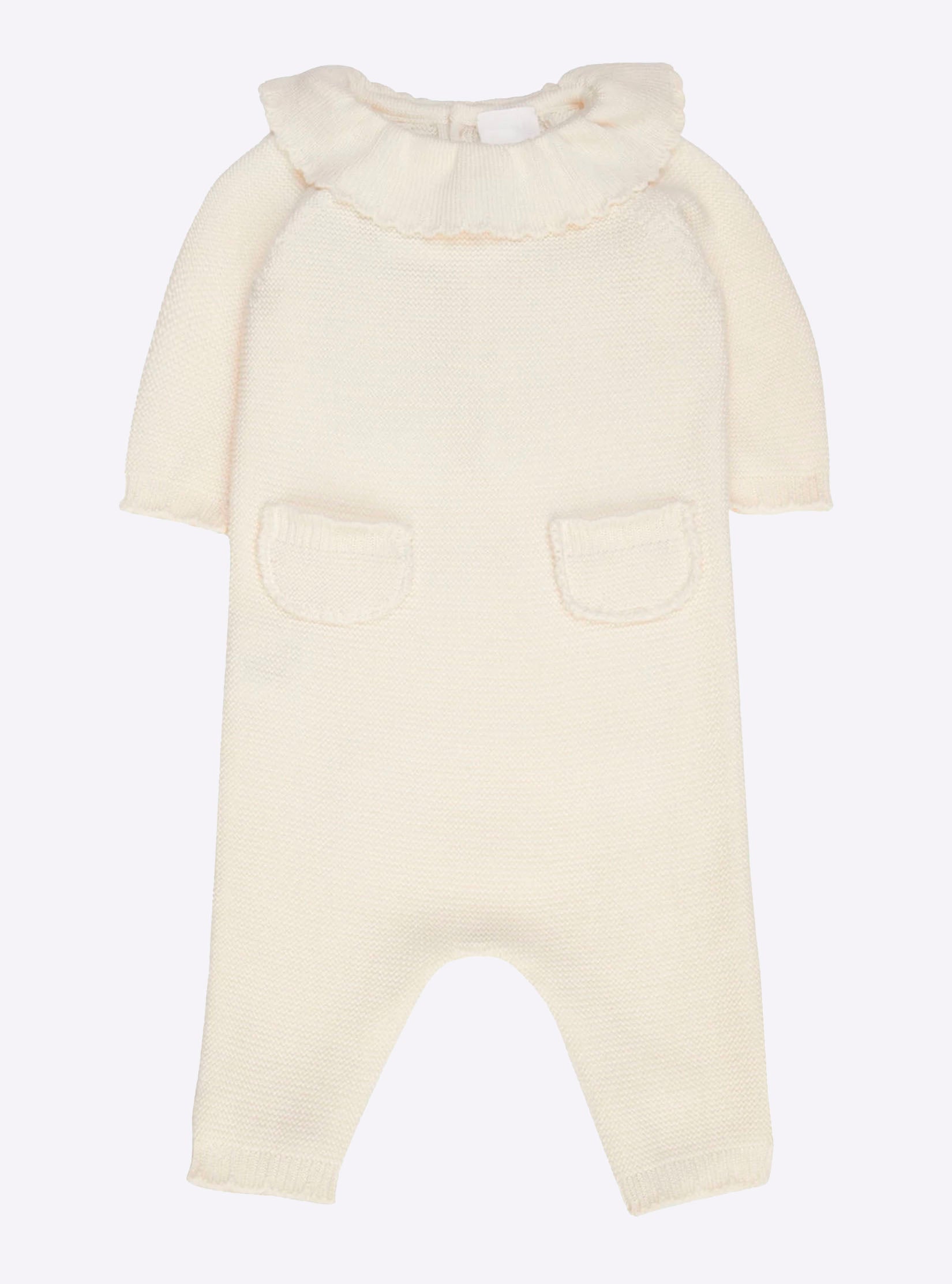 Combinaison à col festonné  - Vêtement en maille de luxe Molli