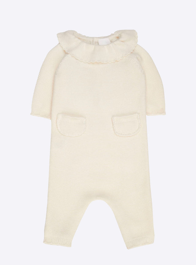 baby sleepsuit with scalloped collar - Image principale