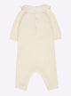 Baby sleepsuit with scalloped collar