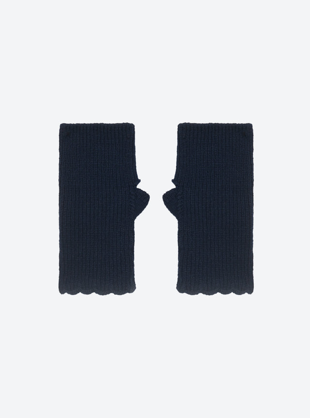 knit fingerless gloves - Image principale