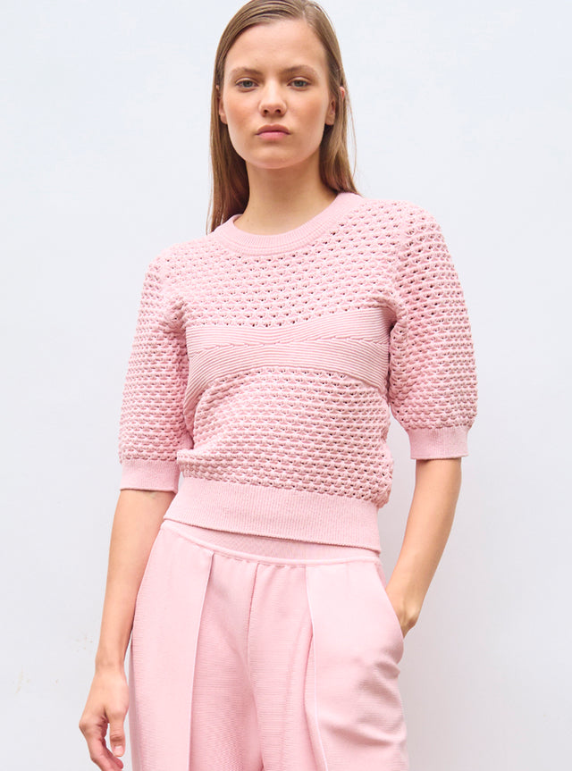 quilted knit top - Image principale