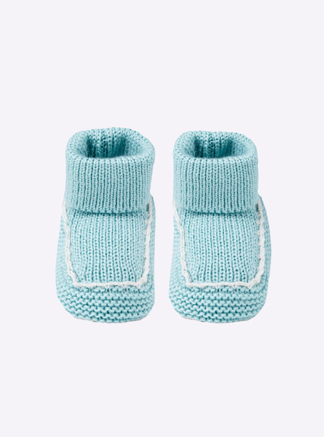 baby slippers with crochet finishes - Image principale