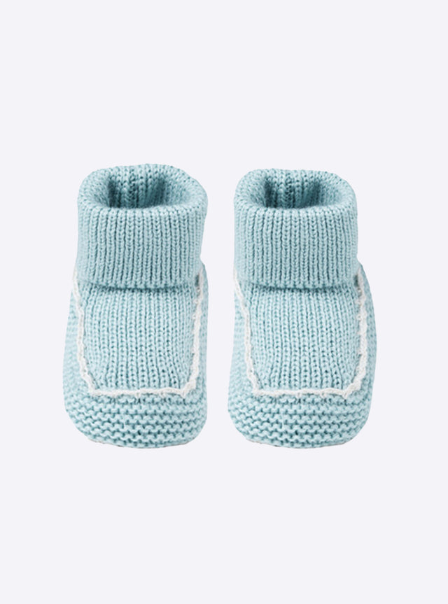 baby slippers with crochet finishes - Image principale