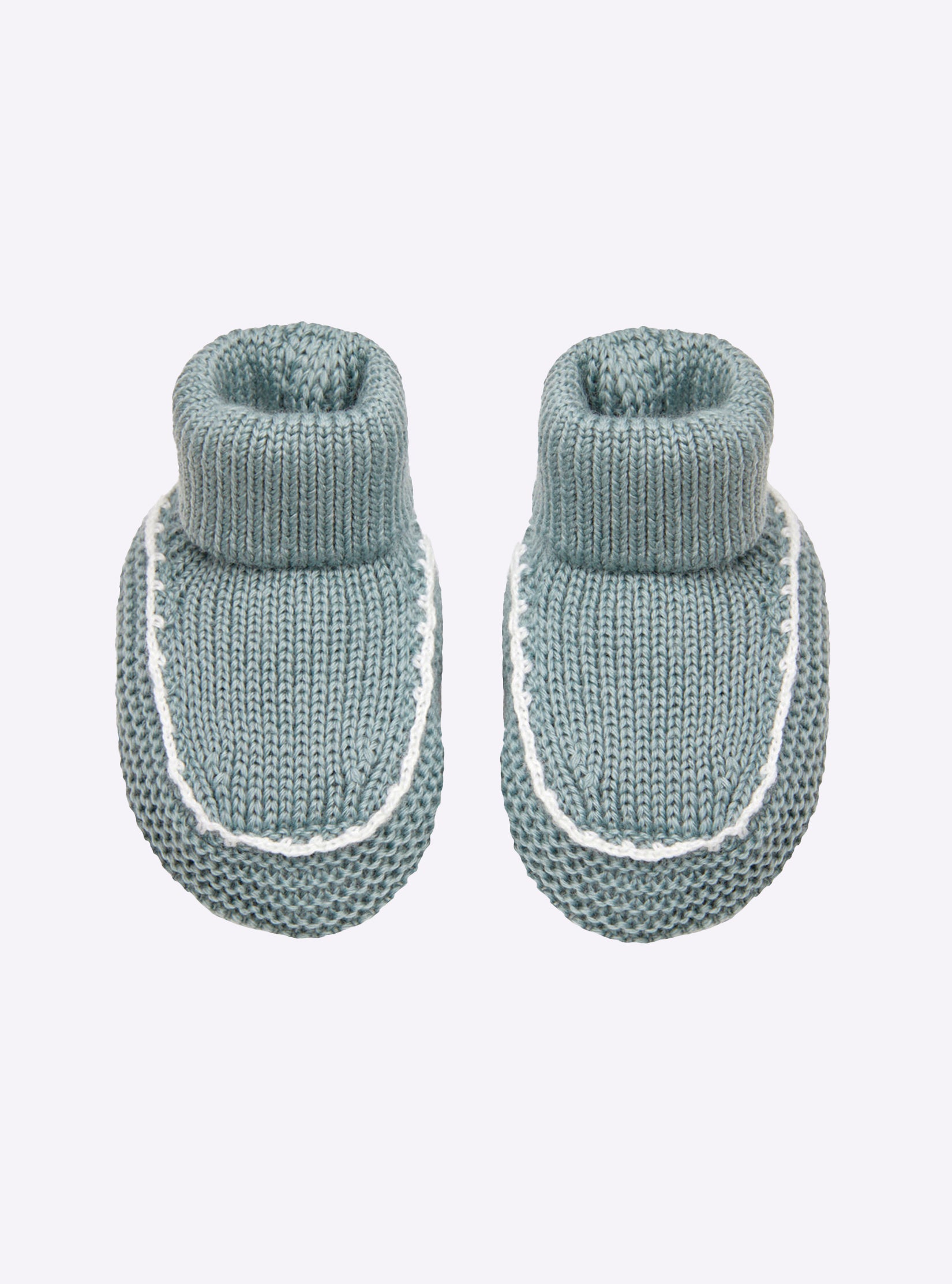 Chaussons à finitions crochet  - Vêtement en maille de luxe Molli